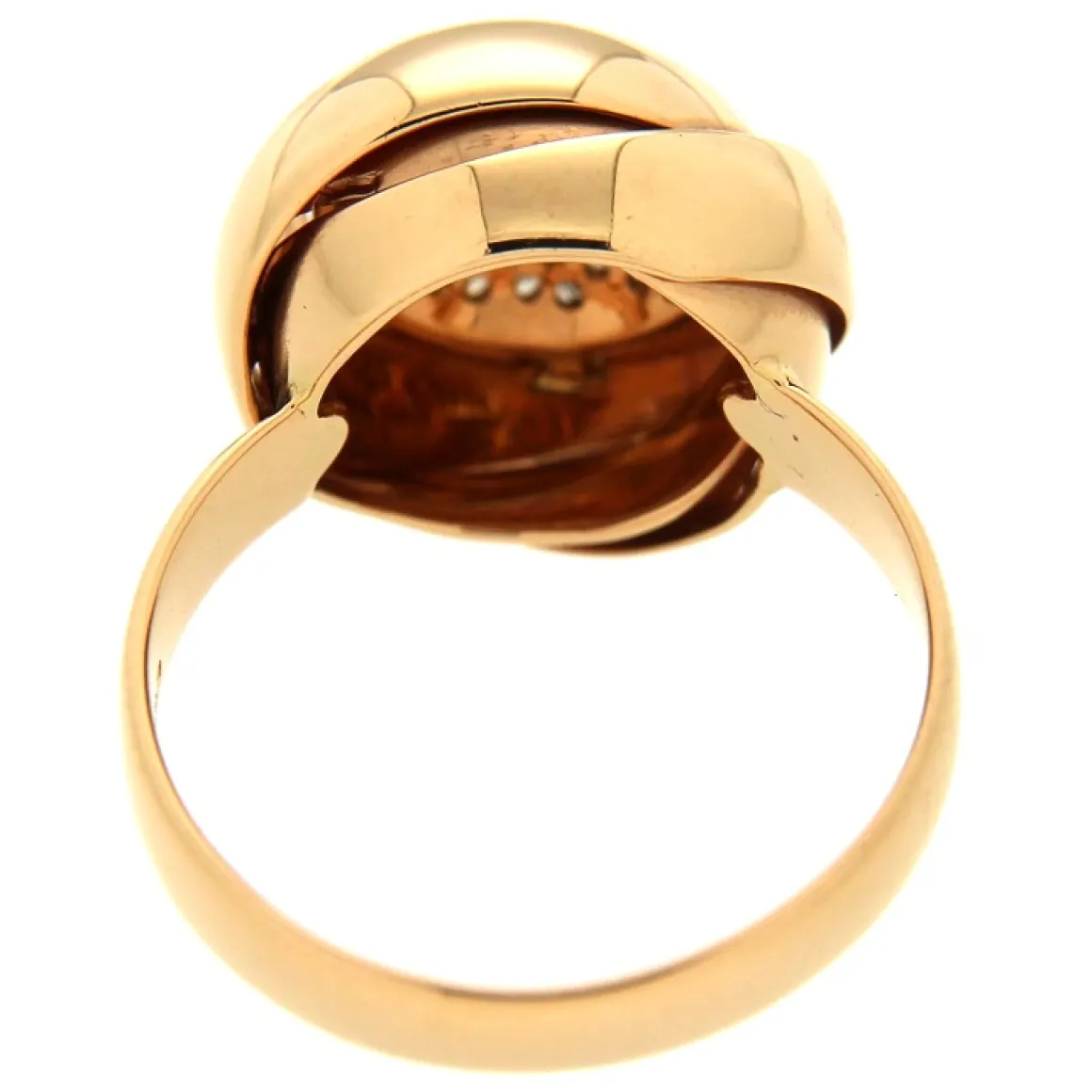 K di Kuore | Anello in oro rosa con diamanti brown