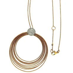 K di Kuore | Girocollo in oro rosa e bianco con diamanti