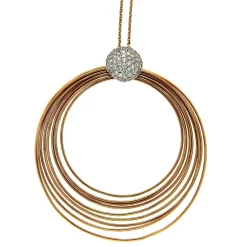 K di Kuore | Girocollo in oro rosa e bianco con diamanti