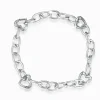 LeBebé | Bracciale Lock your Love con 4 link e moschettone a forma di cuore in argento