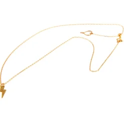 Maman et Sophie | Girocollo Aurum in oro rosa con simbolo Fulmine centrale in lastra con polvere di diamanti