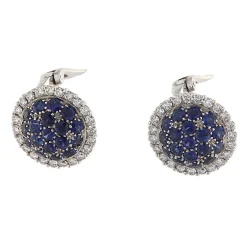 Orecchini in oro bianco con zaffiri e brillanti