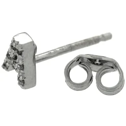 Pinomarino | Monorecchino iniziale in oro bianco e diamanti