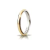 Unoaerre | Fede nuziale Andromeda Slim bicolore in oro giallo e bianco 3 mm