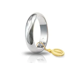 Unoaerre | Fede nuziale classica grammi 7 in oro bianco