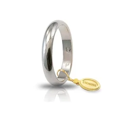Unoaerre | Fede nuziale classica grammi 4 in oro bianco