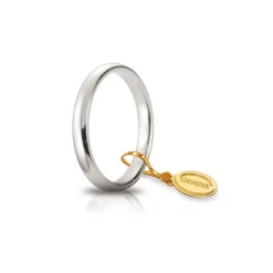 Unoaerre | Fede nuziale “Comoda” in oro bianco 3 mm