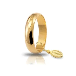 Unoaerre | Fede nuziale “Larga” in oro giallo Grammi 5 mm 4,5