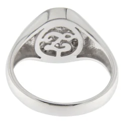 Zoccai | Anello da mignolo in oro bianco con diamanti