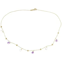 Zoccai | Girocollo in oro giallo con pietre colorate